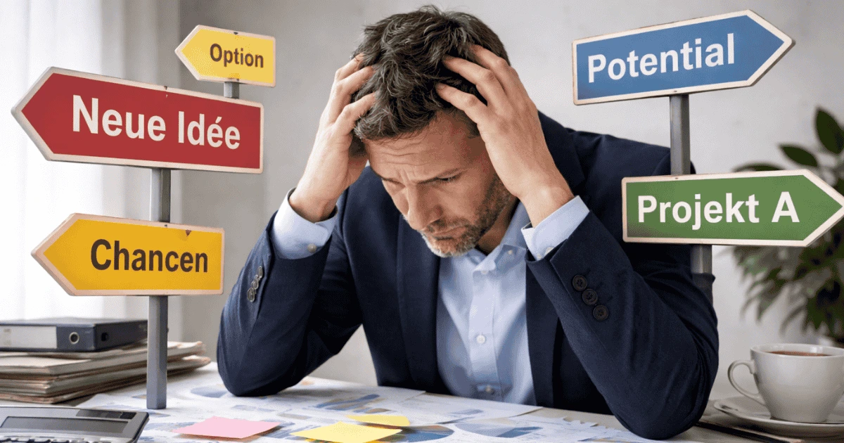 unternehmer-kein-fokus-zu-viele-optionen
